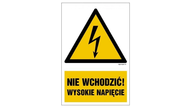 ZNAK - HA025 Prace na obiekcie 70 x 105 cm PN - Płyta 1mm