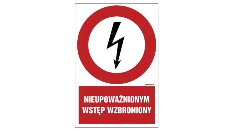 ZNAK - HC010 Nieupoważnionym wstęp wzbroniony 70 x 105 cm FN - Folia samoprzylepna