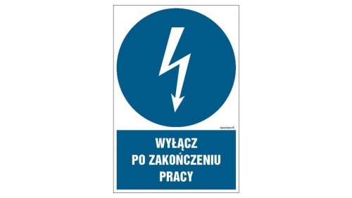 ZNAK - HE017 Używaj narzędzi o napędzie elektrycznym zasilanym napięciem 24V 70 x 105 cm FN - Folia samoprzylepna