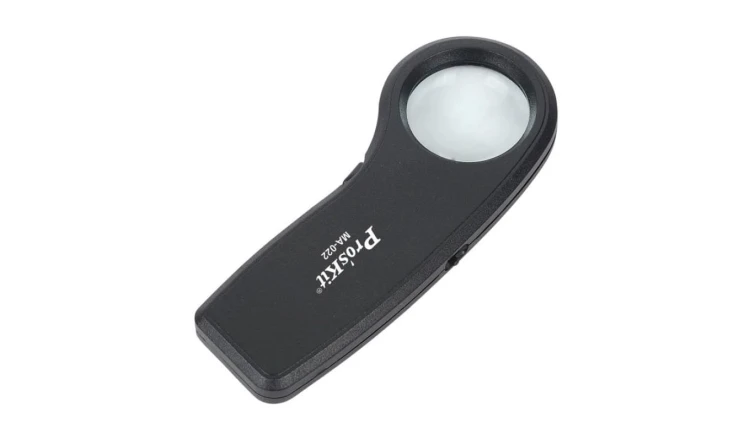 Lupa z podświetlaniem LED+UV 7,5x MA-022