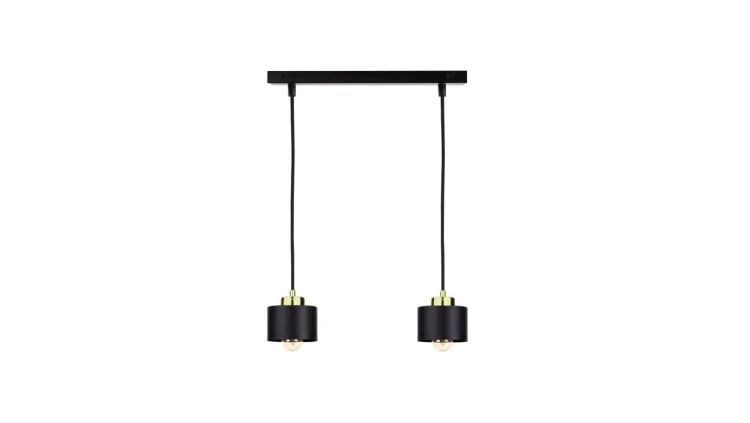 Lampa wisząca nowoczesna 2xE27 SIMPLY BLACK/GOLD