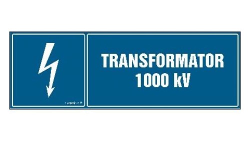 ZNAK - HH027 Transformator 1000 kVA 15 x 5 cm FN - Folia samoprzylepna