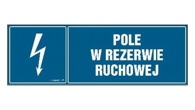 ZNAK - HH047 Pole w rezerwie ruchowej 15 x 5 cm PN - Płyta 1mm