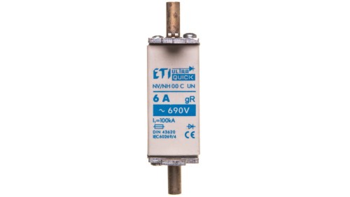 Wkładka bezpiecznikowa NH000 6A gR 690V 004331018 /3szt./