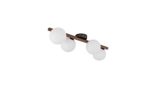 Lampa sufitowa z czterema szklanymi kloszami ESTERA WOOD ORZECH na G9 10270 TK Lighting