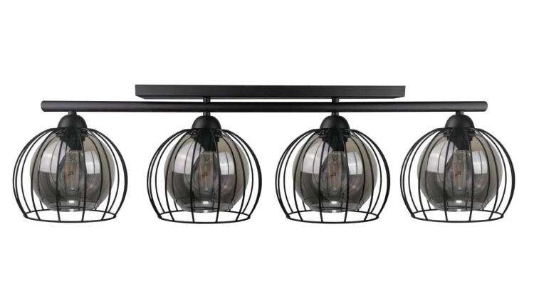 Lampa sufitowa nowoczesna 4xE27 STIGMA BLACK