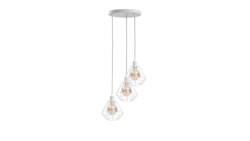 Lampa wisząca loftowa 3x E27 FOSKAL WHITE