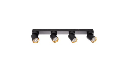 Lampa sufitowa Andy 4xGU10 Czarny + Złoty ML9939 Milagro