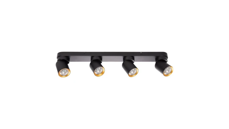 Lampa sufitowa Andy 4xGU10 Czarny + Złoty ML9939 Milagro