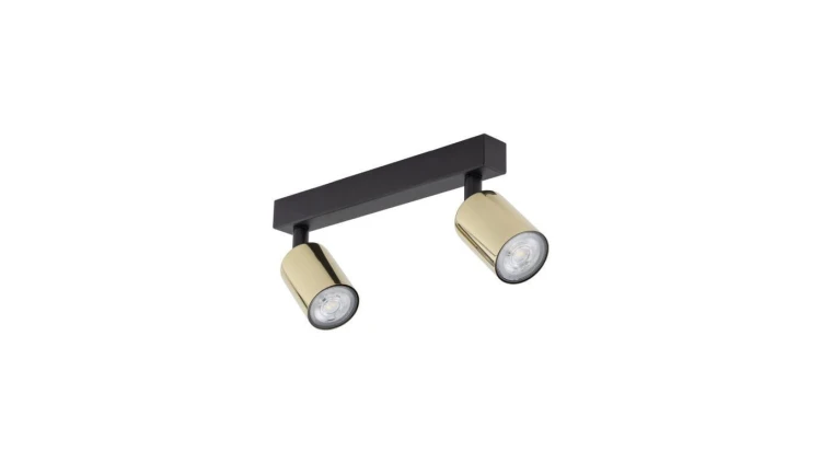 Lampa sufitowa złota 2x reflektorki na listwie TOP GOLD 5967 TK Lighting