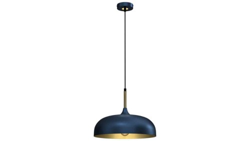Lampa wisząca LINCOLN BLUE/GOLD 1xE27 35cm MLP8033 Milagro
