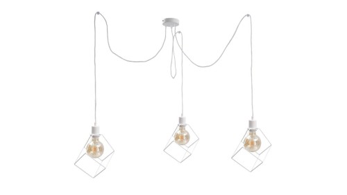 Lampa wisząca loftowa 3 xE27 RUBEN WHITE