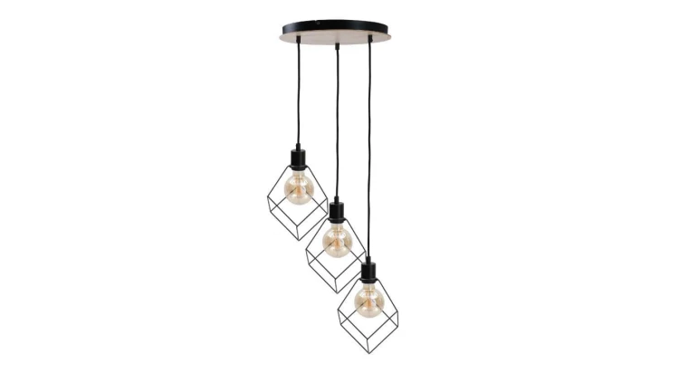 Lampa wisząca loftowa 3xE27 RUBEN WOOD
