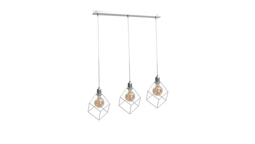 Lampa wisząca loftowa 3xE27 RUBEN SILVER