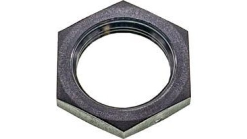 AO000663 Akcesoria optyczne, nakrętka sześciokątna, M18x1, Ø24 mm, wykonany z tworzywa sztucznego (ABS)
