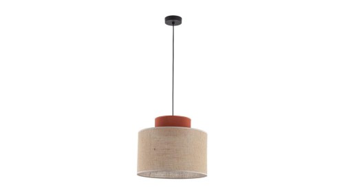 Lampa wisząca z dwukolorowym abażurem DUO JUTA BROWN 1xE27 3139 TK Lighting