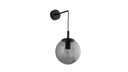 Kinkiet ze szklanym grafitowym kloszem śr. 18cm ESME 1xE27 5386 TK Lighting
