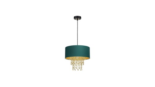Lampa wisząca z dużym białym kloszem czarna z serii FARO K-4887 Kaja Lighting