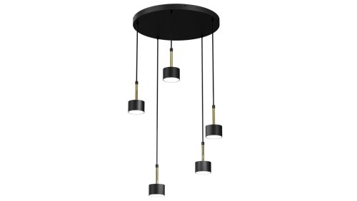 Lampa wisząca ARENA BLACK/GOLD 5xGX53 MLP7763 Milagro