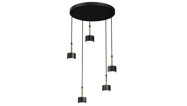 Lampa wisząca ARENA BLACK/GOLD 5xGX53 MLP7763 Milagro