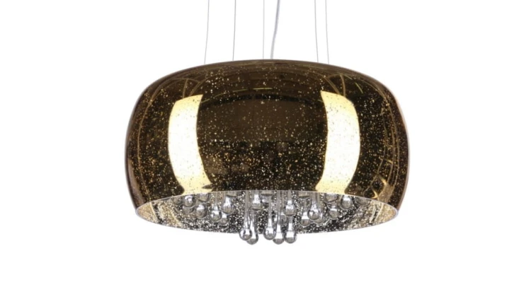 Lampa wisząca na listwie ESTELA na E27, czarno-szare klosze K-5173 Kaja Lighting