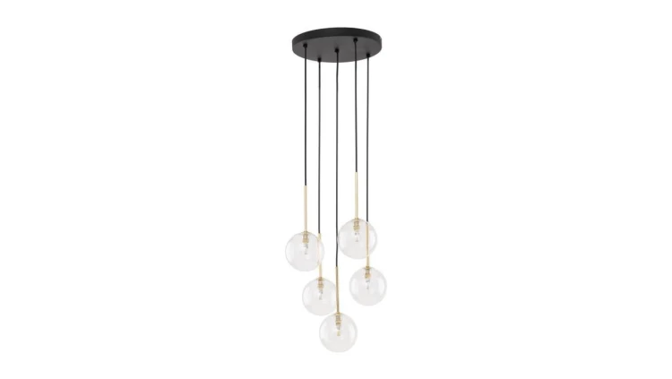 Lampa wisząca z czarno-złotymi elementami NILOS 5xG9 5943 TK Lighting