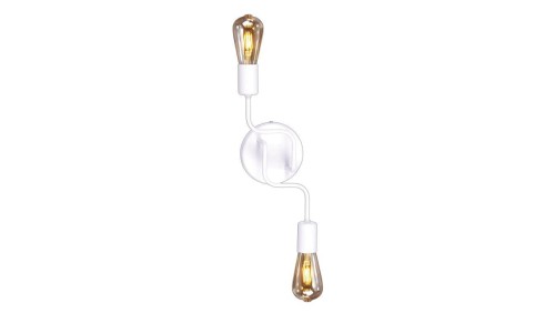 Kinkiet na dwie żarówki z dużym gwintem biały z serii PEKA K-4045 Kaja Lighting