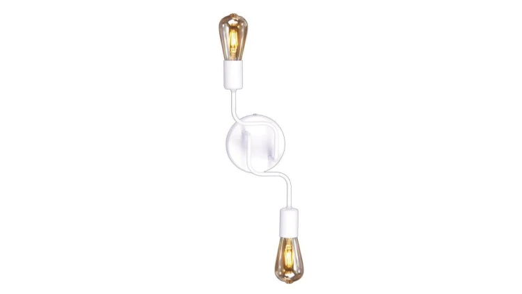 Kinkiet na dwie żarówki z dużym gwintem biały z serii PEKA K-4045 Kaja Lighting