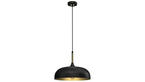 Lampa wisząca LINCOLN BLACK/GOLD 1xE27 35cm MLP8030 Milagro