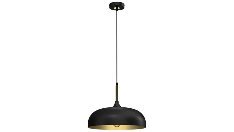 Lampa wisząca LINCOLN BLACK/GOLD 1xE27 35cm MLP8030 Milagro