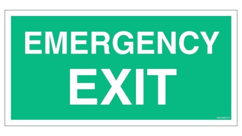 ZNAK - AC002 Emergency EXIT 100 x 50 cm FS - Folia samoprzylepna foto.