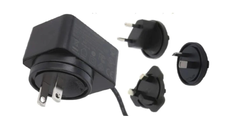 POS(B) 24V/0.5A/12W czarny, adapter horyzontalny, wtyk AC: EU/US/UK/AU. wtyk DC:2.1/5.5(+)