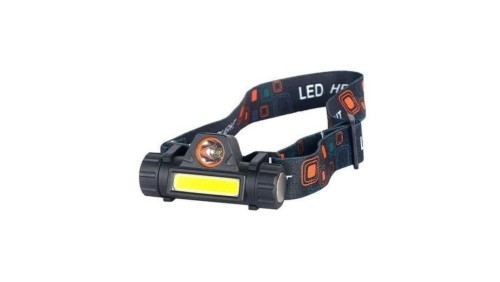 Latarka czołowa LED 1W COB 90lm + 1W LED 100lm IP20 akumulatorowa XUDO