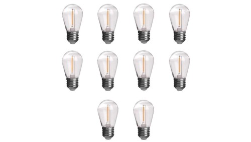 Żarówka LED E27 230V 1W 60lm kula biała ciepła 10 sztuk do girland