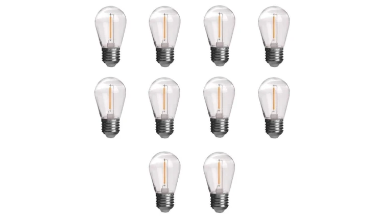 Żarówka LED E27 230V 1W 60lm kula biała ciepła 10 sztuk do girland