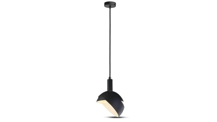 Lampa dekoracyjna wisząca aluminiowa czarna regulowany kąt 1,2m E14 max 60W IP20 V-TAC VT-7100