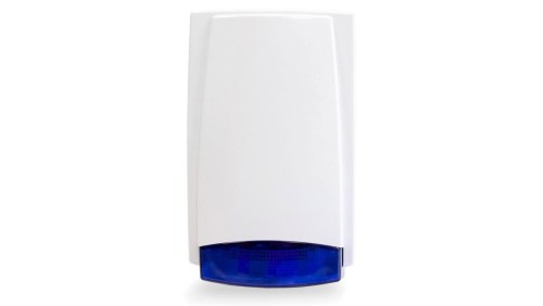 Sygnalizator zewnetrzny, optyczno-akustyczny, diody LED, swiatlo niebieskie, przetwornik piezoelektryczny, 115dB Fox MR300BL 12V