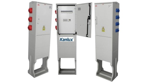 ROZDZIELNICA BUDOWLANA NA FUNDAMENCIE (8X2P+Z, 2X16A/5P, 1X32A/5P) RB40x60-K40-00128Z-F0-KANLUX