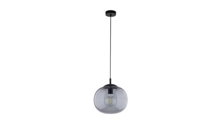 Lampa wisząca z kulistym, czarnym kloszem ze szkła VIBE 1xE27 4837 TK Lighting