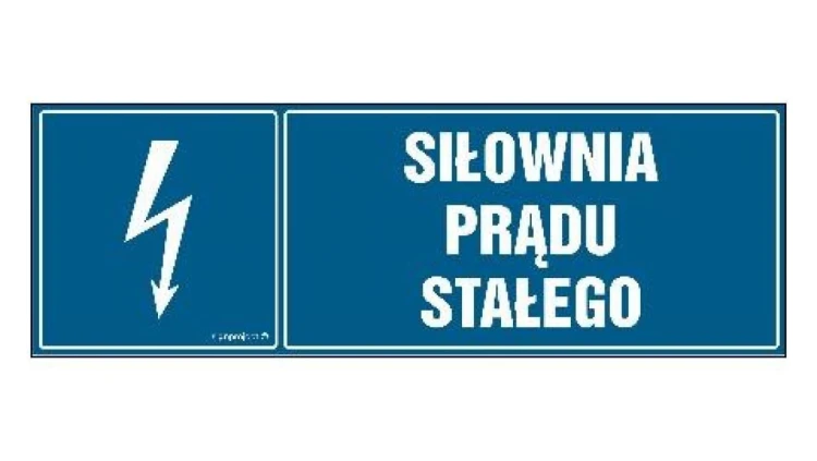 ZNAK - HH049 Siłownia prądu stałego 15 x 5 cm PN - Płyta 1mm