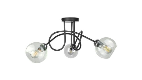 Lampa sufitowa nowoczesna 3xE27 EVIE BLACK/SILVER