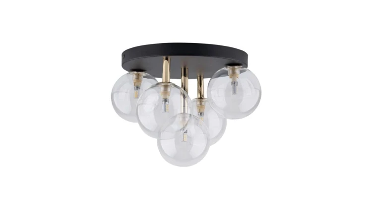 Lampa sufitowa z czarno-złotymi elementami NILOS 5xG9 758 TK Lighting