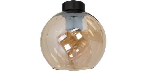Kinkiet ścienny ISLA z czarno-złota z szklanym białym kloszem K-4916 Kaja Lighting