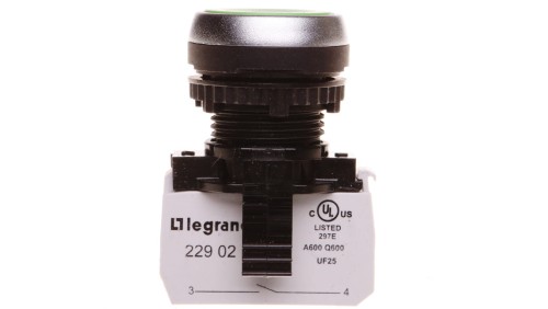 Przycisk sterowniczy 22mm zielony 1R z samopowrotem 023702