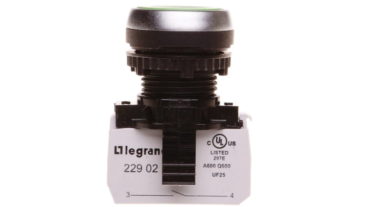 Przycisk sterowniczy 22mm zielony 1R z samopowrotem 023702