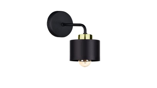 Kinkiet nowoczesny 1x E27 SIMPLY BLACK/GOLD