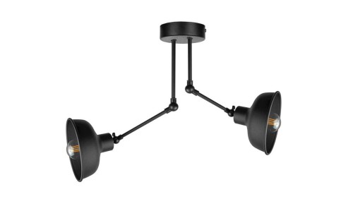 Lampa sufitowa nowoczesna 2xE27 HERMES BLACK