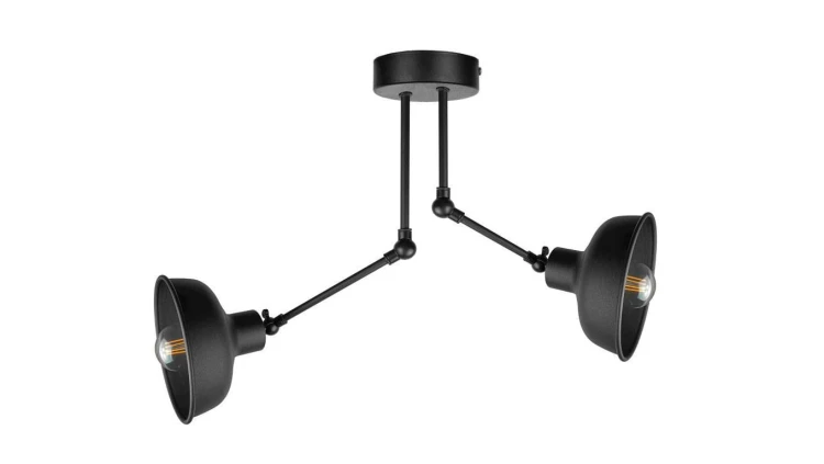 Lampa sufitowa nowoczesna 2xE27 HERMES BLACK
