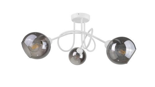 Lampa sufitowa nowoczesna 3xE27 RING WHITE