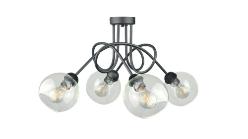 Lampa sufitowa nowoczesna 4xE27 EVIE BLACK